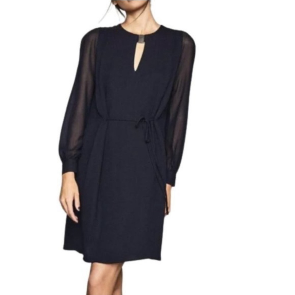 Elegant Black Long Sleeve Dress